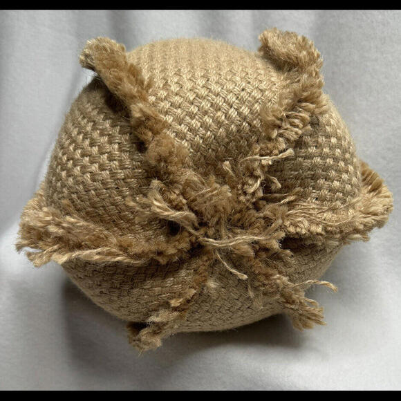 Fall Autum Boho Burlap And Velvet Pumpkin Pillows Set Of 4 - Picture 5 of 9